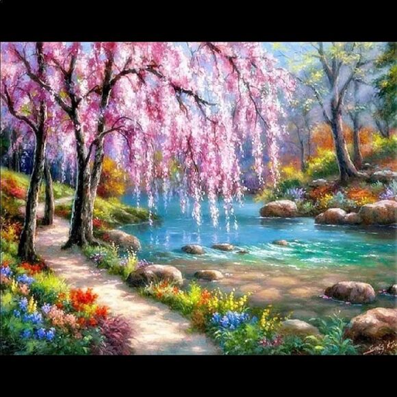 CHERRY TREE by Stream Diamond Painting! - Picture 1 of 13